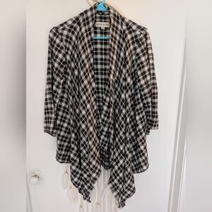Knox Rose Dark Brown and White Plaid Women's Flannel